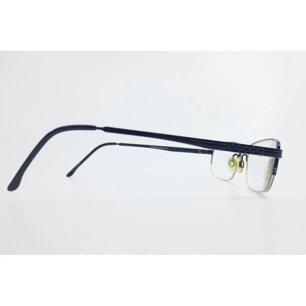 Pentax PX 905 Navy Blue Titanium Semi Rimless Rectangular Eyeglass Frames